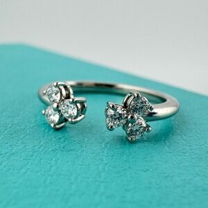 Retired Tiffany & Co. Aria Diamond Open Ring in Platinum